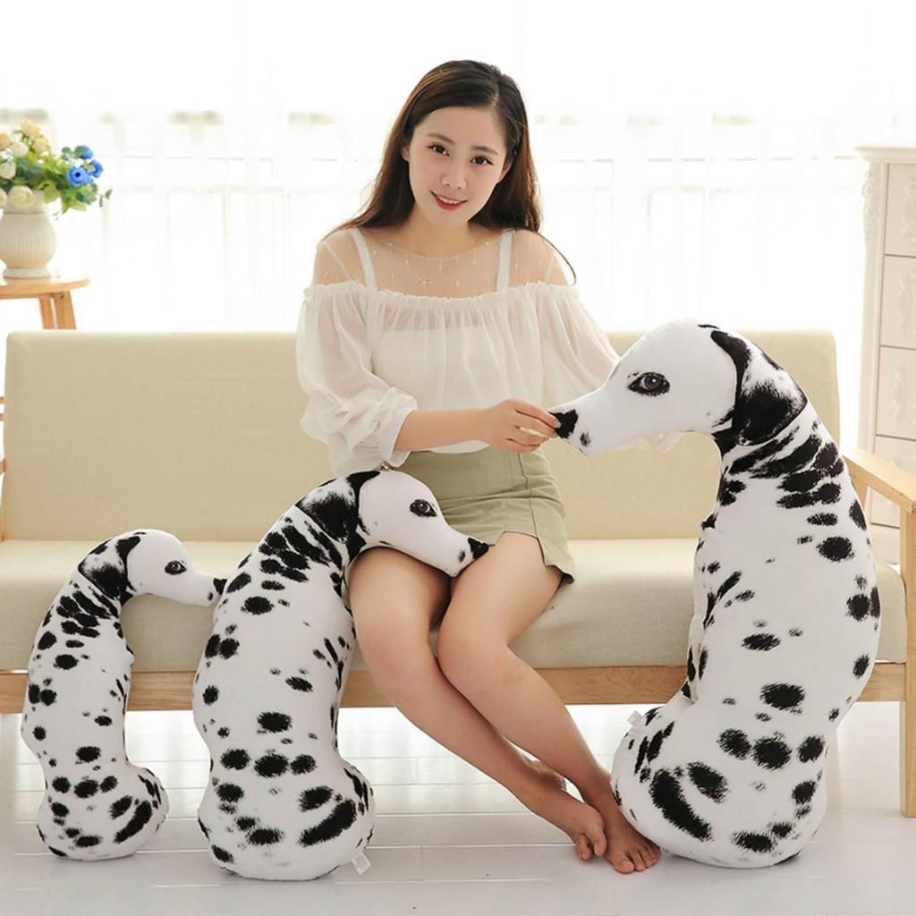 Realistic Dog Soft Toy Creative Gift 3D Pillow Zippered Cover Novelty Animal for Kids,