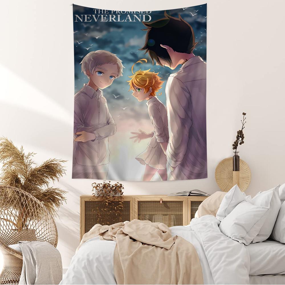 The Promised Neverland DIY Wall Tapestry Hanging Tarot Hippie Wall Rugs Dorm INS Home Decor