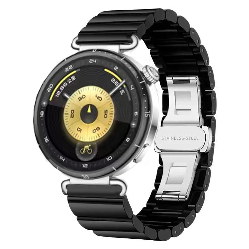 18mm Keramický+Kovový Řemínek Pro Huawei Watch 5/GT5 Pro 42mm GT6-5-4 41mm Špičkový Oficiální Náramek Pro Garmin Venu 4 41mm Correa
