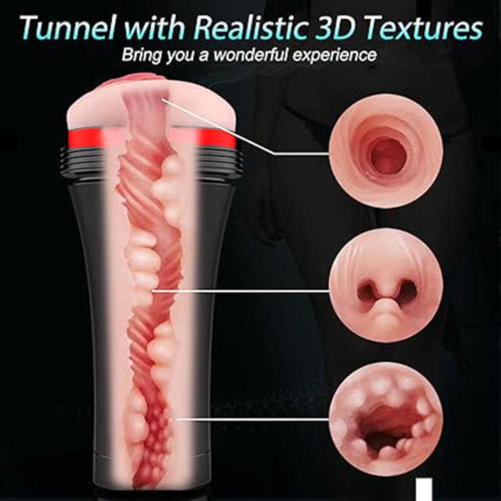 Male Electric Masturbator Sexual Stimulation Sex Toy Realistic Texture with Vibrating Vagina Squeeze Pouch Vagina Plump Soft and Juicy Toys
