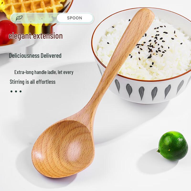 Tang Zong Kuai Japanese Beechwood Soup Spoons (Set of 2)