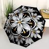 1pc Floral Mandala Design Automatic Open/Close Umbrella, Umbrella with cartoon Design, Portable Compact Umbrella for Men & Women, Good Holid