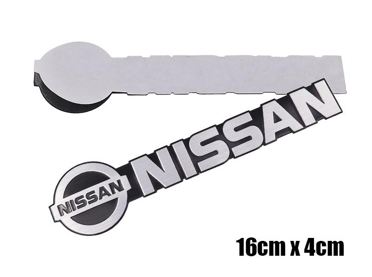 ACY1  1pcs 3D Nissan aluminum Car Fender side logo Car door Emblem Rear emblem car window sticker styling Accessories aluminum sticker
