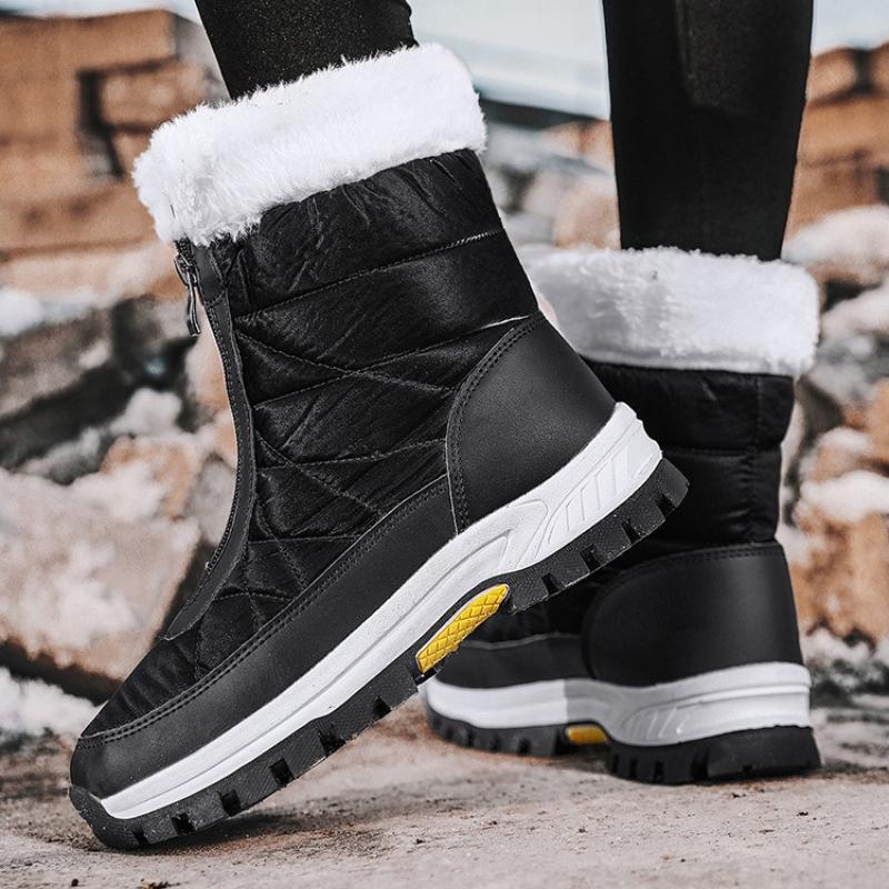 High-top Women's Snow Boots Non-slip Winter Outdoor Hiking Camping Plush Boots Warm Walking Hiking Shoes