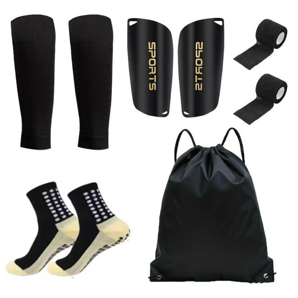 5pcs/set Lightweight Football Shin Pads Durable Ankle Socks Soccer Shin Guards  Insert Board Gear