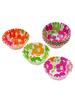 Artem Ceramic Far Infrared Side Dish Cups, Floral Pattern, Size 8, 24 Cups Per Pack, Set of 10, Made In Japan, Bento Cups