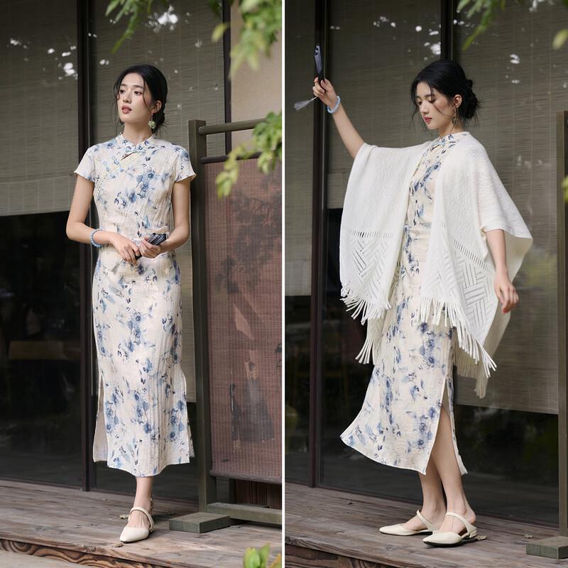 Women's Chinese Style Ink Print Qipao Dress