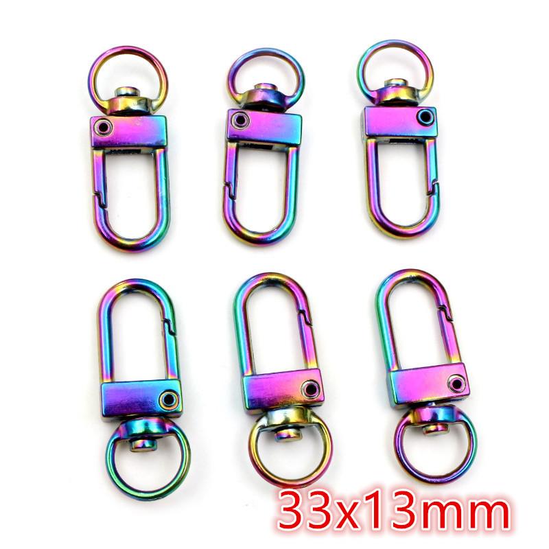 10pcs/lot Snap Lobster Clasp Hooks Gold Silver Plated DIY Jewelry Making Findings for Keychain Neckalce Bracelet Supplies