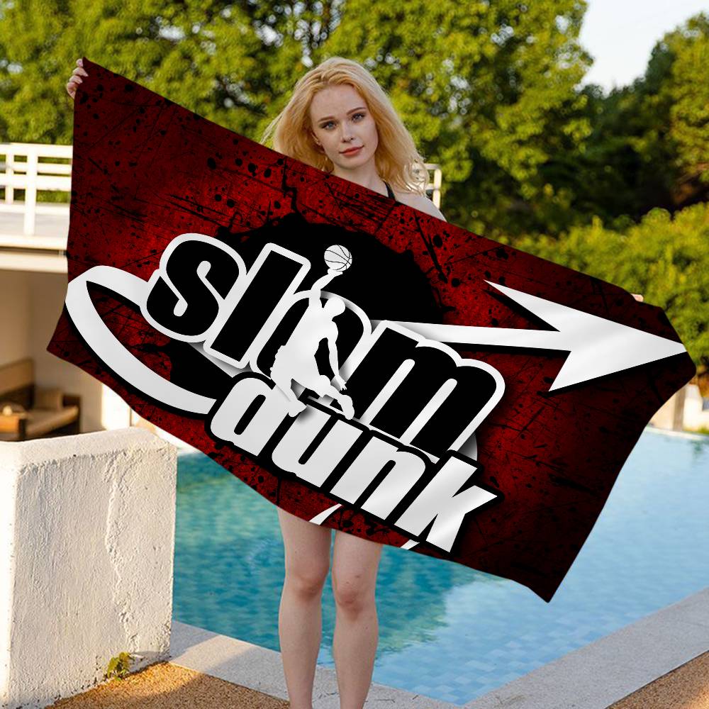 Basketball Anime S-Slum D-Dunk Beach Towel Colorful Bath Towels For Girl Microfiber Quick Dry Sand Beach Yoga Gym Pool