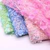 3D Sequin Petal Embroidery Fabric for Wedding Dress, Cheongsam, Hair Accessories, Shoes, Clothing, and DIY Crafts