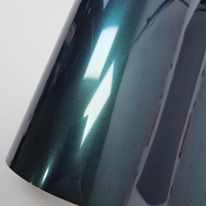 

Высокоглянцевая металлическая темно-зеленая виниловая пленка для обертывания, самоклеящаяся виниловая пленка Diamond Aurora Green для мотоциклов, автомобильные наклейки, автомобильные наклейки 50CMX600CM зелёный