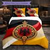 Belgium Football Pattern 3 Pieces Bedding Set Soft Microfiber Duvet Cover with Pillow Cases for Bedroom