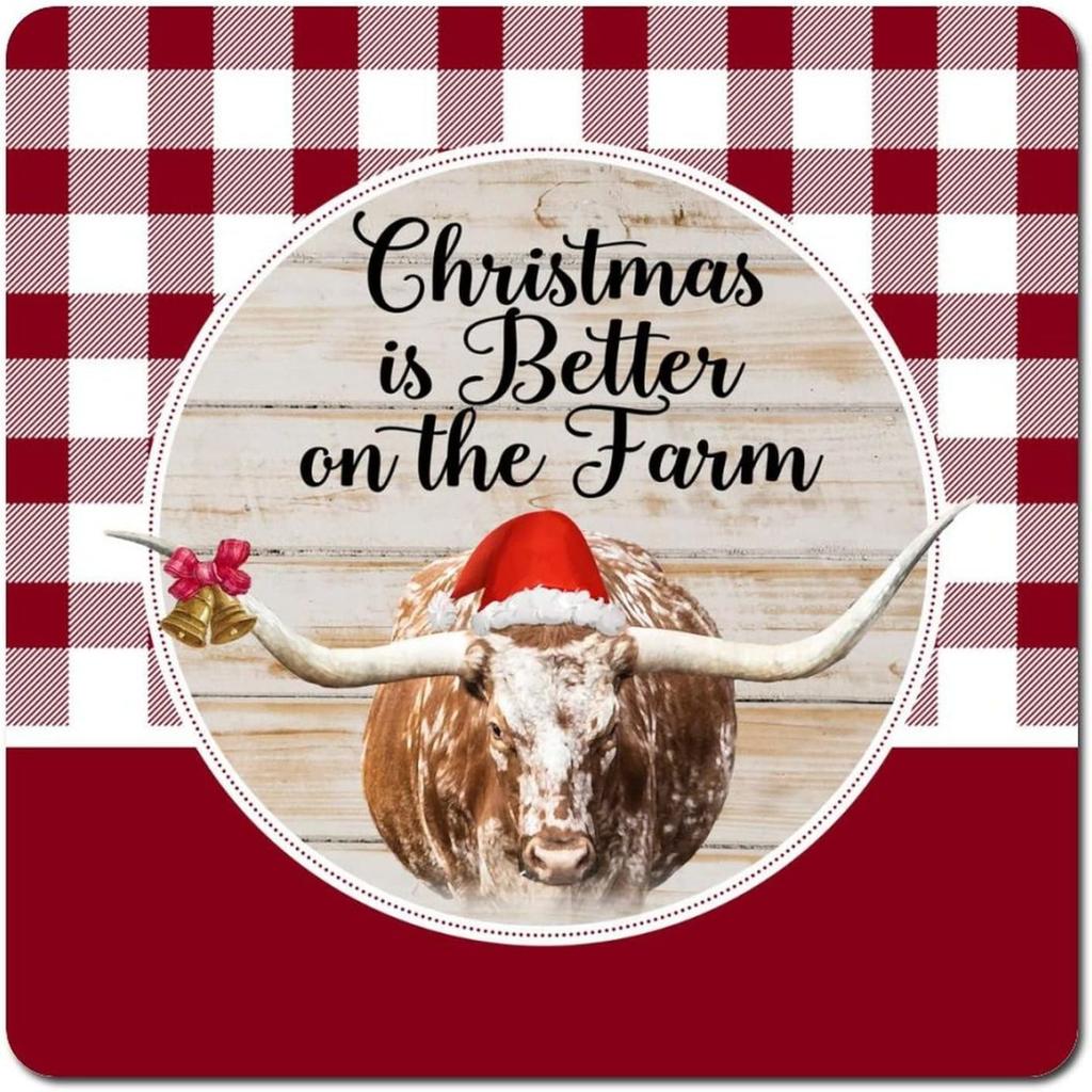Christmas Metal Wall Art for Home Living Room Kitchen Decor