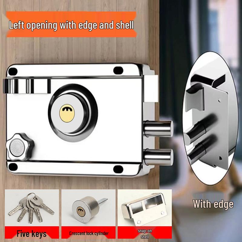 Cerradura de Puerta Antirrobo de Acero Inoxidable Bronce Rojo para Puertas de Madera o Hierro, Uso Doméstico o de Dormitorio, Con Núcleo de Cobre