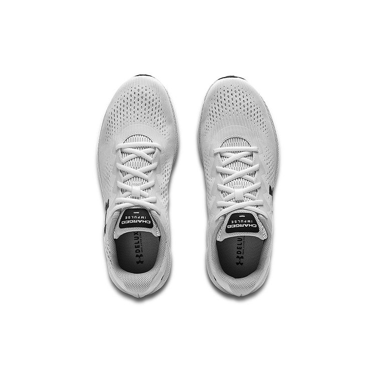 Under Armour Charged Low-Top Running Shoes Comfortable Women Sneaker White Gray 3024141-104