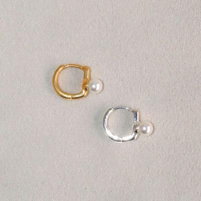 Modernlike 14k Gold-filled Silver Stick Pearl One-touch Earrings