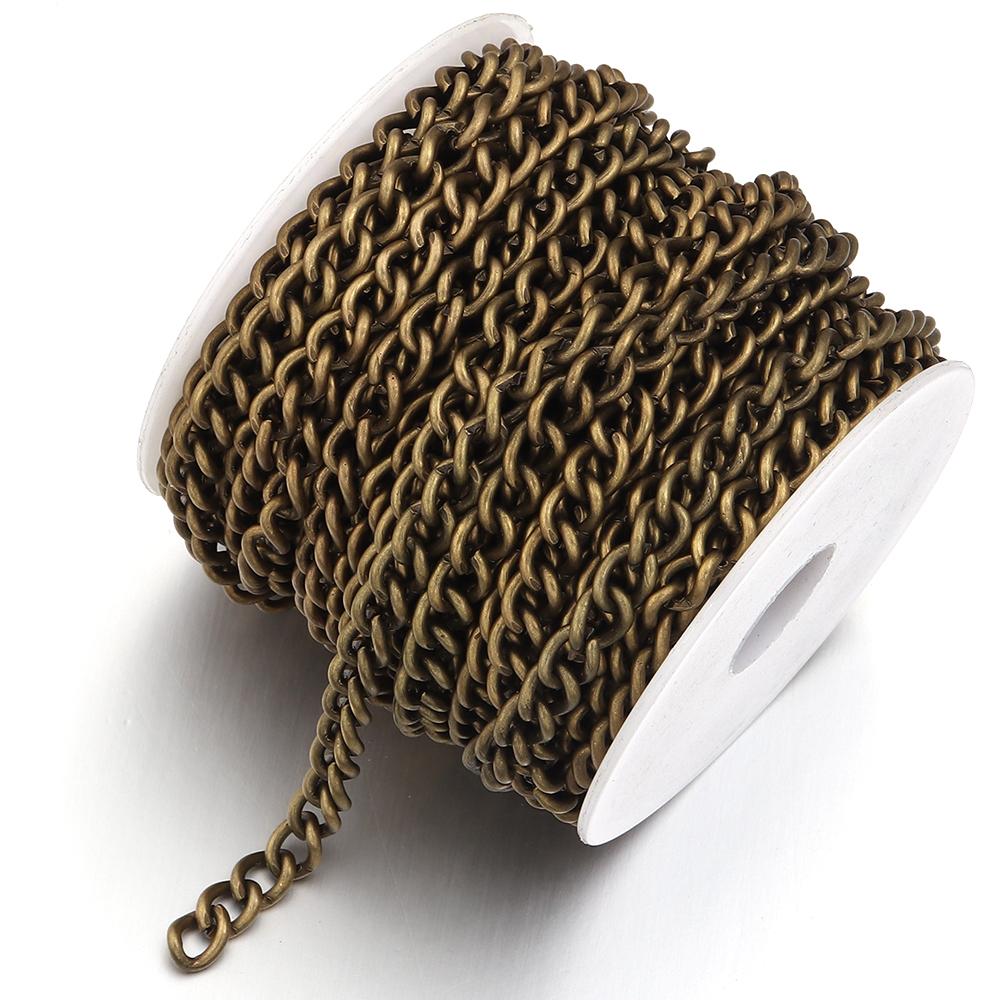 10Yards/Roll Metal Iron Chain Necklace Link Chain Bulk Chain For Jewelry Making Findings DIY Necklace Bracelet Chain Accessories