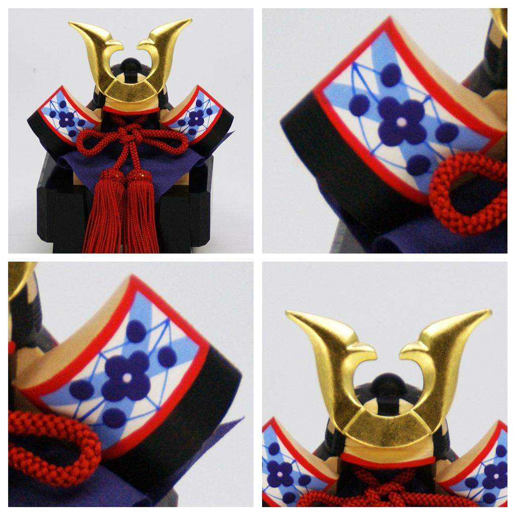 Osaka May Festival Helmet Carp Compact with Name Engraving and Wooden Plaque Width Satsuki Akatsuki Chosei-do Doll, Ornament, Streamer, Mini, Wooden,