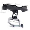 Rotatable 360 Degree Spinning Fishing Rod Fixed Holder Boat Fence Mount Kit Kayak Side Sea Fish Tackle Accessory Tools Black