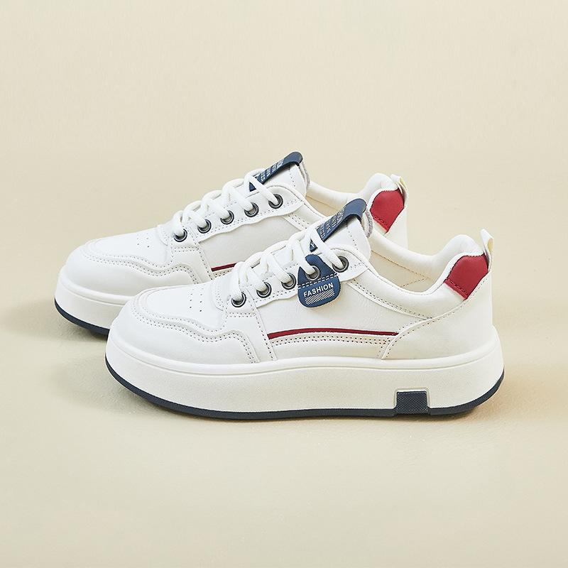 

Women s White Casual Sports 2026 Fashion Lace Up Comfortable Breathable Non Slip Platform Sneaker Outdoor Non Slip Walking Shoes 35 червоний
