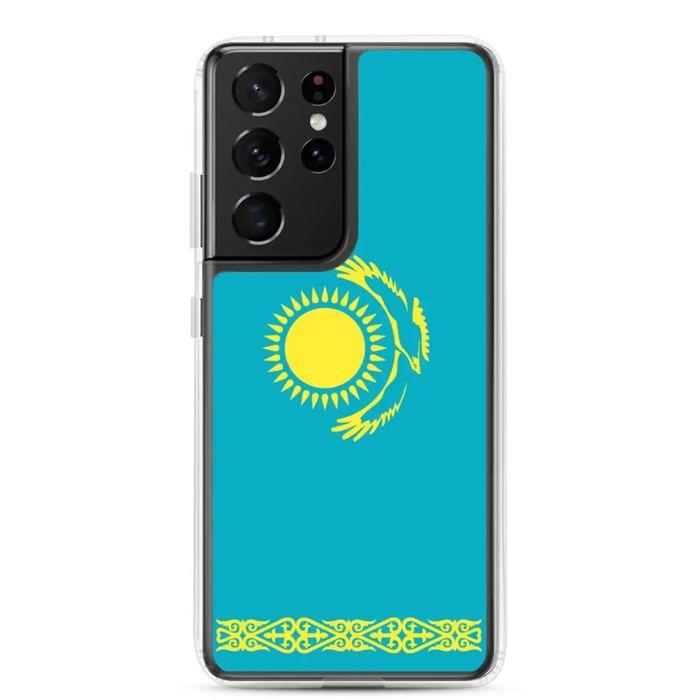Coque Téléphone - Kazakhstan Officiel - Samsung Galaxy S21 - Drapeau - Souple - Multicolore