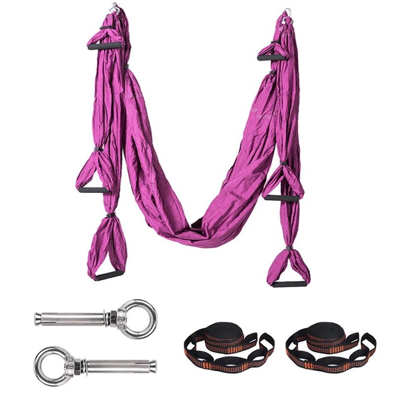Yoga Swing Set for Home Outdoor Body Shaping Pilates Exercises Aerial Yoga Hammock Hanging Belt Inversion Trapeze
