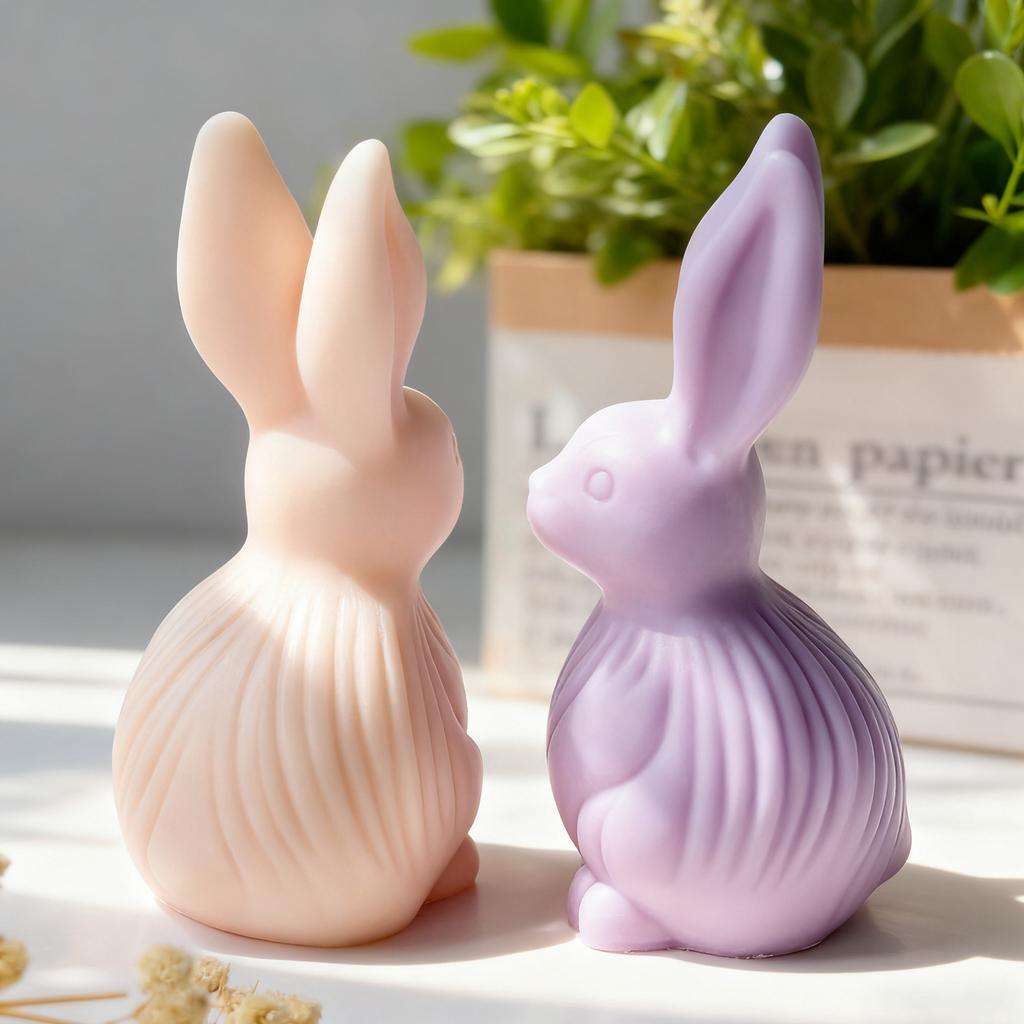 DIY Easter Bunny Aroma Candle Silicone Mold Handmade Soap Cartoon Rabbit Molds Home Decor Crafts Resin Gypsum Mould