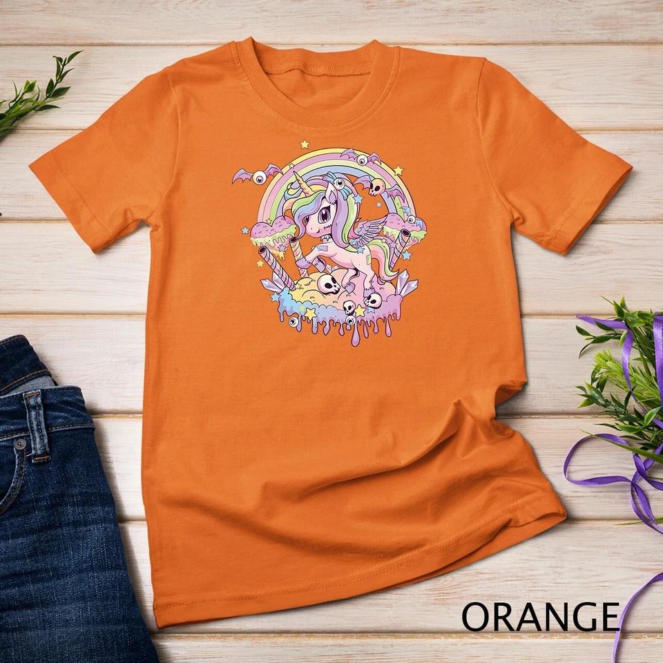 Pastel Goth Cute Creepy Unicorn Gothic Kawaii Menhera Wiccan Unisex T-shirt 5 XL