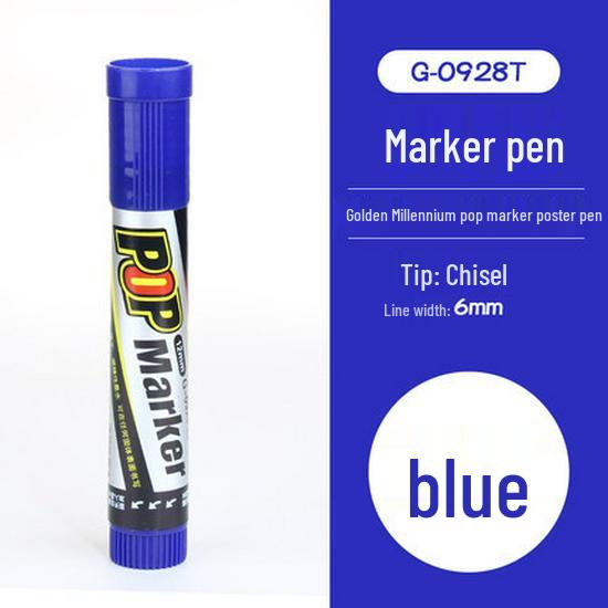 Jin Wannian POP 12-Color 6mm Chisel Tip Marker Set for Posters and Ads