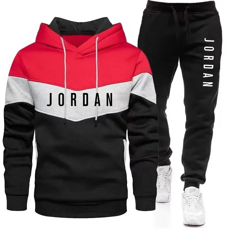 Vīriešu Jordan burtu apdrukas sporta tērps