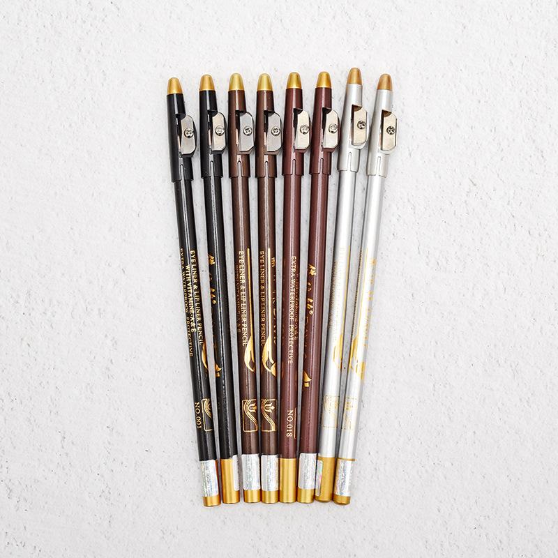 Vanntett Eyeliner Øyenbrynspenn Langvarig, Smudgesikker, Svart/Brun