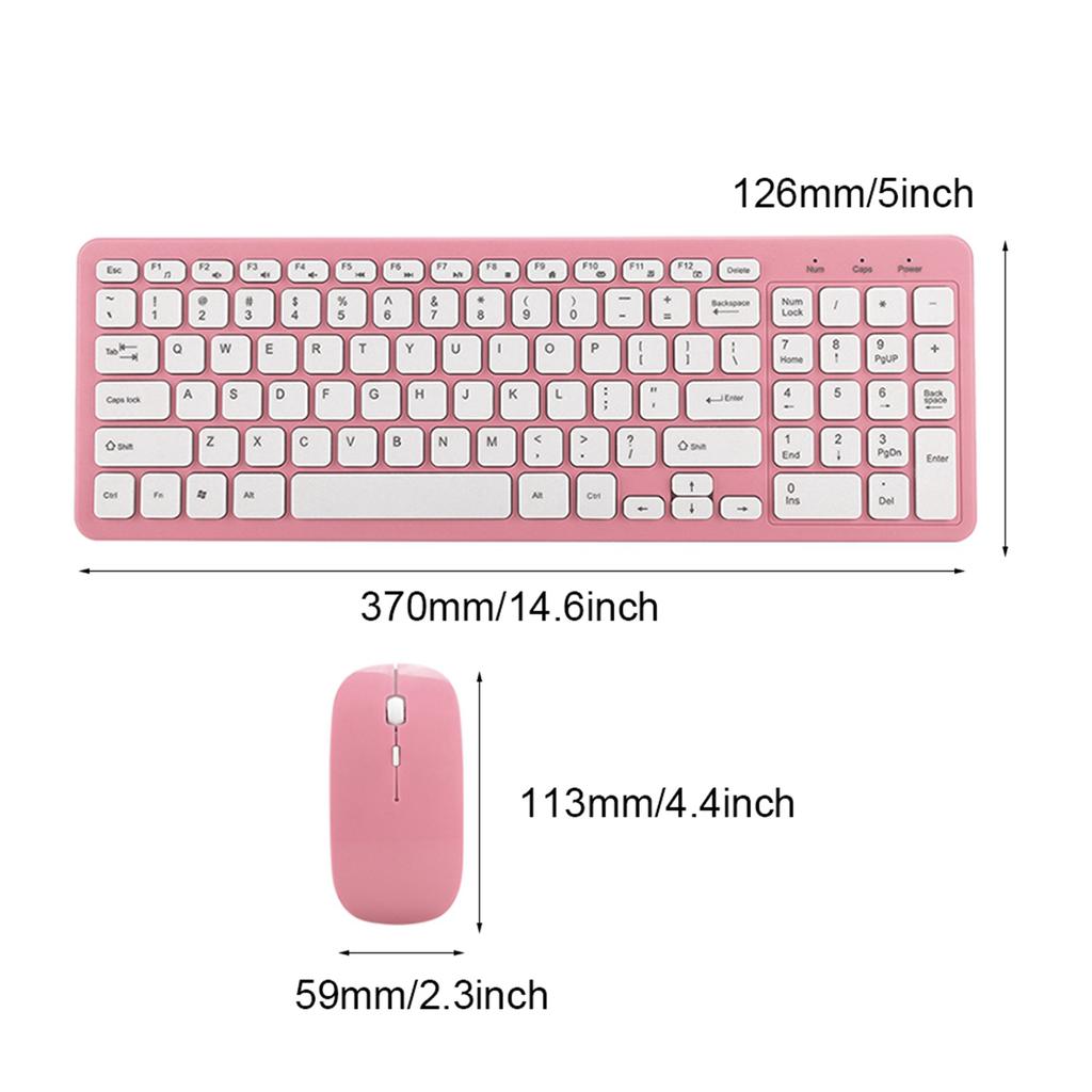 Wireless Mouse Keyboard Set   Gaming for Notebook Computer 3‑Speed   Receiver