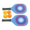 Pickleball Paddles Set Lightweight 2Pcs Wooden Blue Pickleball Rackets with 4 Balls and Carry Bag