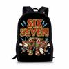 Beliebte jugendliche 67 sechs sieben Schüler Schultaschen Notizbuch Rucksäcke 3D-gedruckte Oxford Wasserdichte Jungen/Mädchen Reise-Taschen