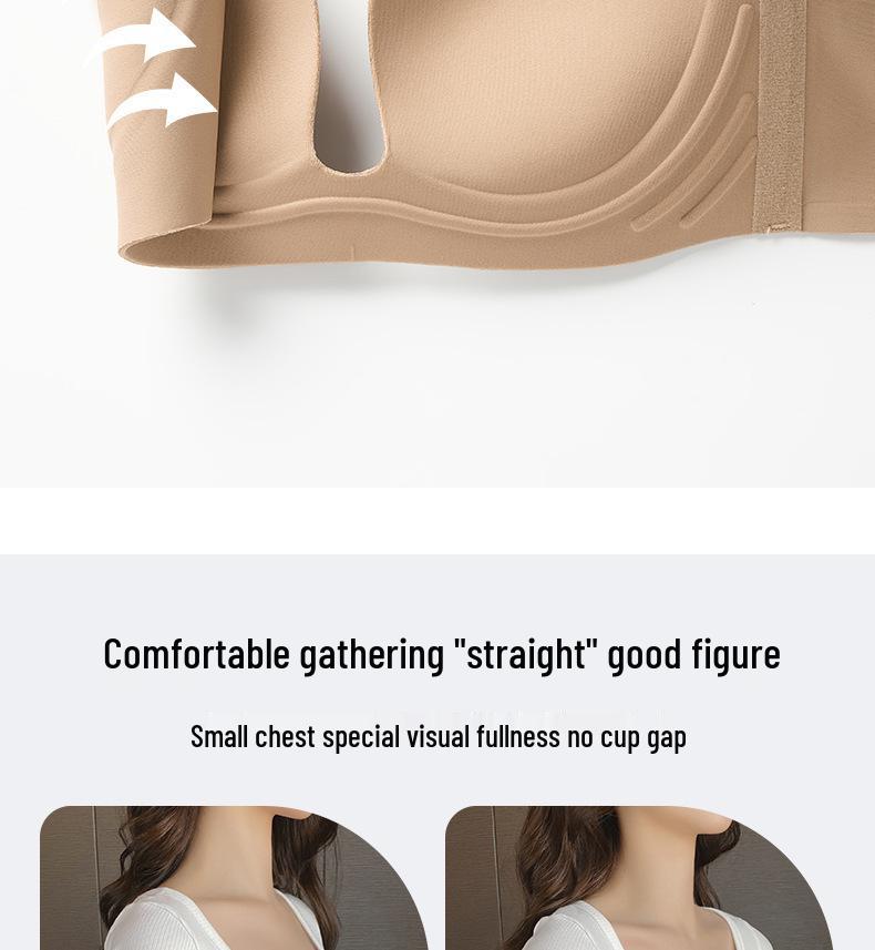 Seamless Lift Goddess Bra: Women's Small Bust, Summer Thin Style, Side Bust Control, Anti-Sagging, Sexy Half Cup.