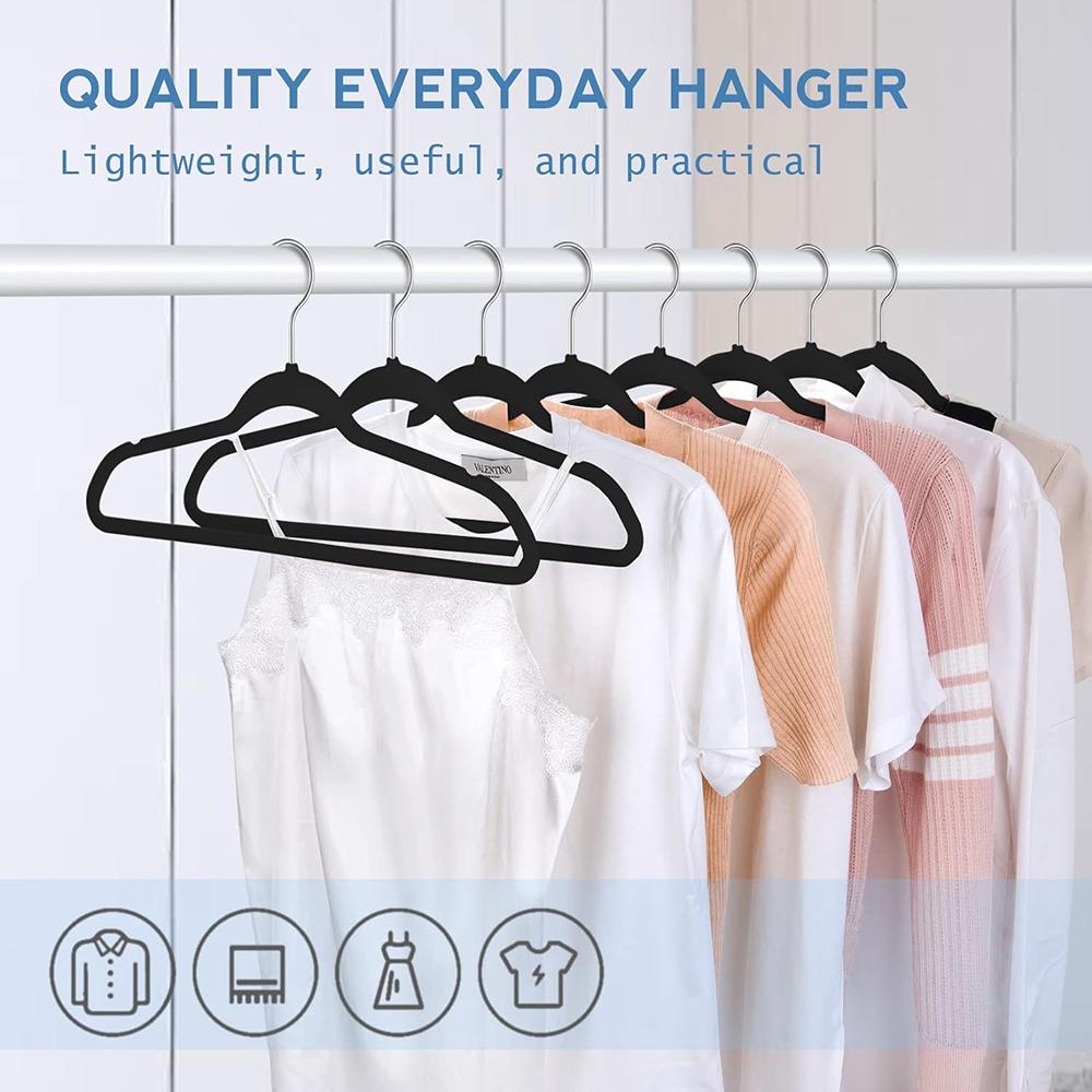 20 Pcs Suit Hangers Ultra Thin Space Saving Coat Hanger and Heavy Duty Clothes Hanger with 360 ° Rotating Hooks for Easy Hanging