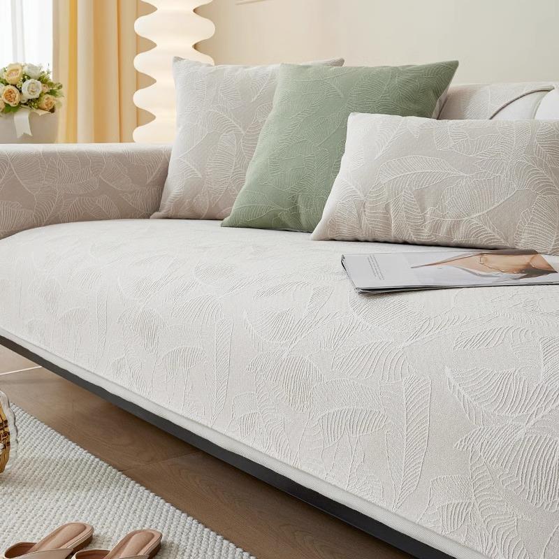 Chenille Jacquard Sofa Cushion Four Seasons Universal Solid Color High Sense Modern Simple Cushion Non-Slip Sofa Cover Towel