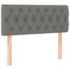 Box Spring Bed with Mattress Dark Gray 100 x 200 cm Fabric