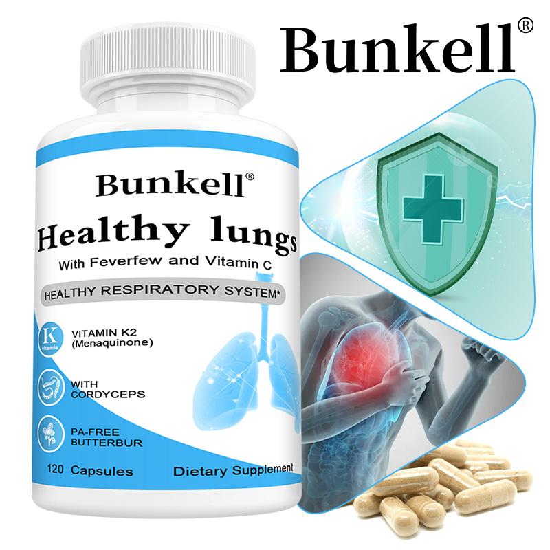Bunkell Healthy Lungs Dietary Supplement, Citrus Bioflavonoids 50% Complex, 120 Capsules