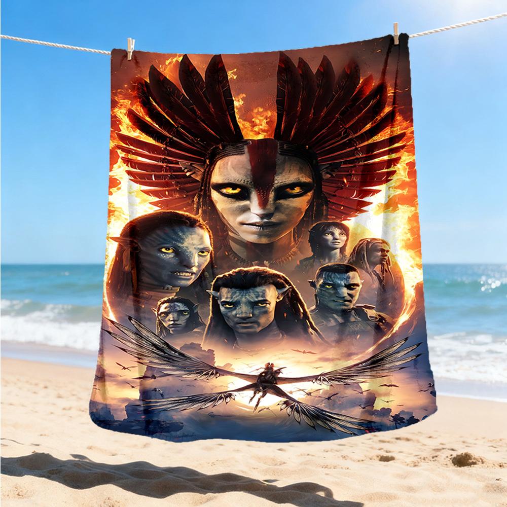 1pc Avatar Outdoor Personalized Flannel Blanket, Soft, Lightweight Personalized Flannel Blanket, Digital Printing,