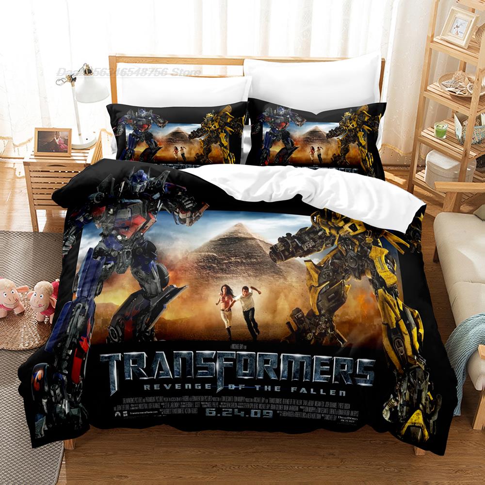 Transformers Bedding Set Single Twin Full Queen King Size Bed Set Aldult Kid Bedroom Duvetcover Sets 3D Print 2022 bed sheet set