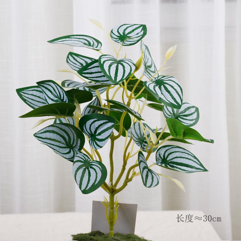 Feel simulation Begonia leaf handle bundle chicken heart leaf watermelon leaf single plant wall leaf green leaf