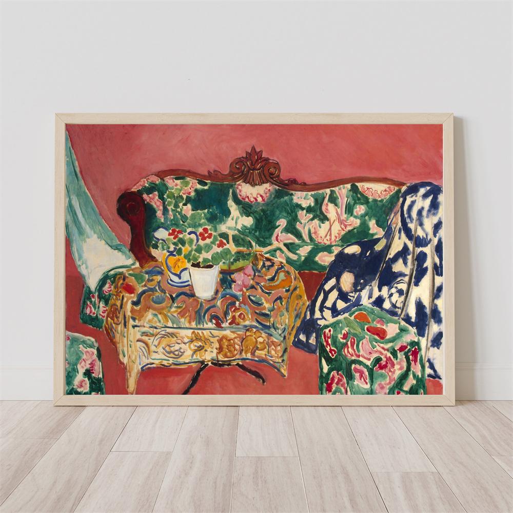 Henri Matisse Seville Still Life Prints Fauvism Interior Painting Print Poster Modern Red Art Canvas Painting Bedroom Decoration 21X30CMNo Framed