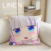 Miss Kobayashis Dragon Maid Cushion Cover Linen Decorative Pillowcase Set Pcs  x Breathable Washable Sofa Cushion Cover