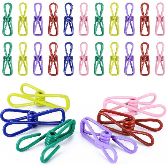 50Pcs White Wooden Clothesp, 2.9 inch Clothes P for Crafts, Natural Laundry Hanging Clips, DIY Cheer Pin