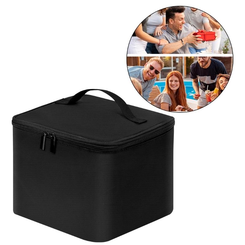 Thermal Lunch Toted For Hiking Adventures Large Capacity Dessert Waterproof Oxfords Fabric Easy Cleaning