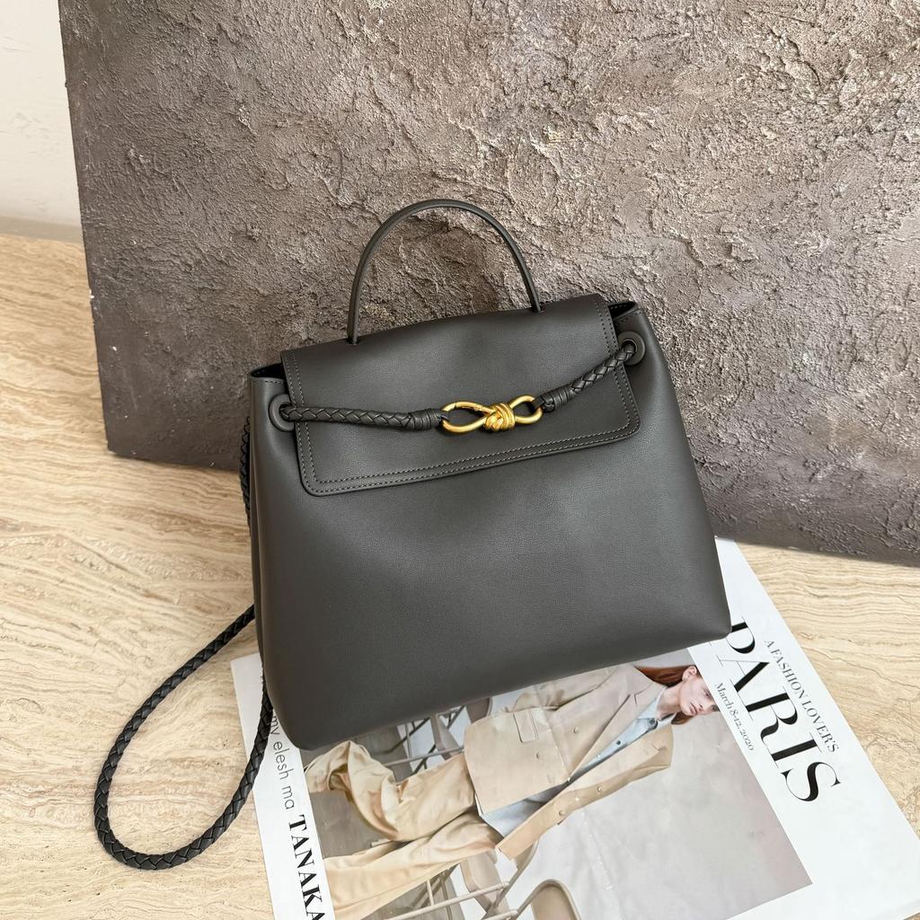 Skórzana Torebka Ręczna Stylu Old Money Luksusowa Europejski i Amerykański Styl Damska Torba Tote