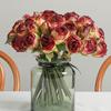 Elegant Silk Rose Flowers Real Touch Fake Plants Artificial Roses Bouquet  Outdoor Garden Decor