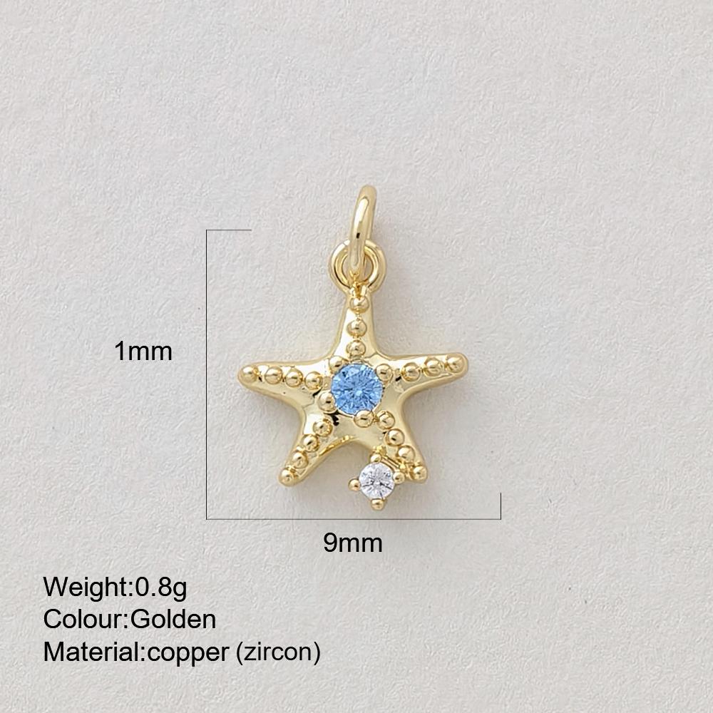 Cute Marine Animal Starfish Conch Charms For Jewelry Making Supplies Gold Color Shell Crab Dijes Diy Earring Bracelet Necklace