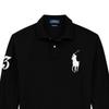 Polo Ralph Lauren Solid Color Big Pony Embroidered Logo Long Sleeve Polo Shirt Men Tops Black 710671951-002